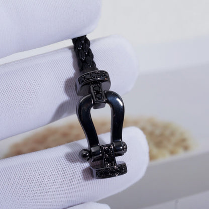 [Lucky Star]FORCE LARGE SERIES HORSESHOE BLACK SAMURAI BRACELET