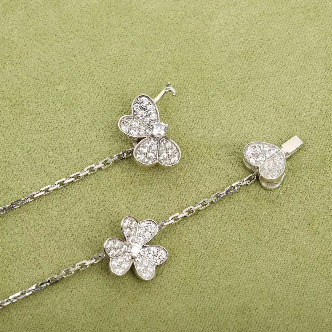 [Lucky Star]FRIVOLE SILVER 9 FLOWERS NECKLACE