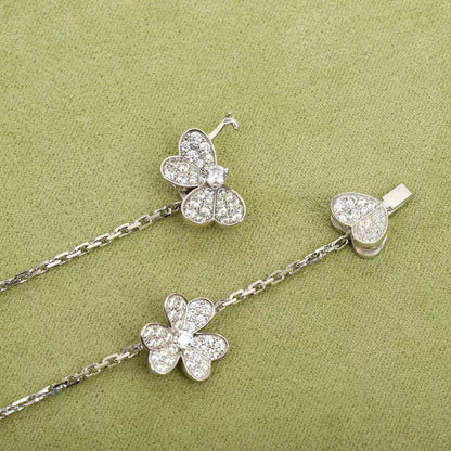 [Lucky Star]FRIVOLE SILVER 9 FLOWERS NECKLACE