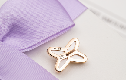 [Lucky Star]JEUX DE WHITE MOP PINK GOLD DIAMOND OHRRINGE