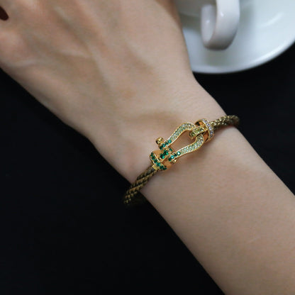 [Lucky Star]FORCE 10 GOLD GREEN DIAMOND PAVED