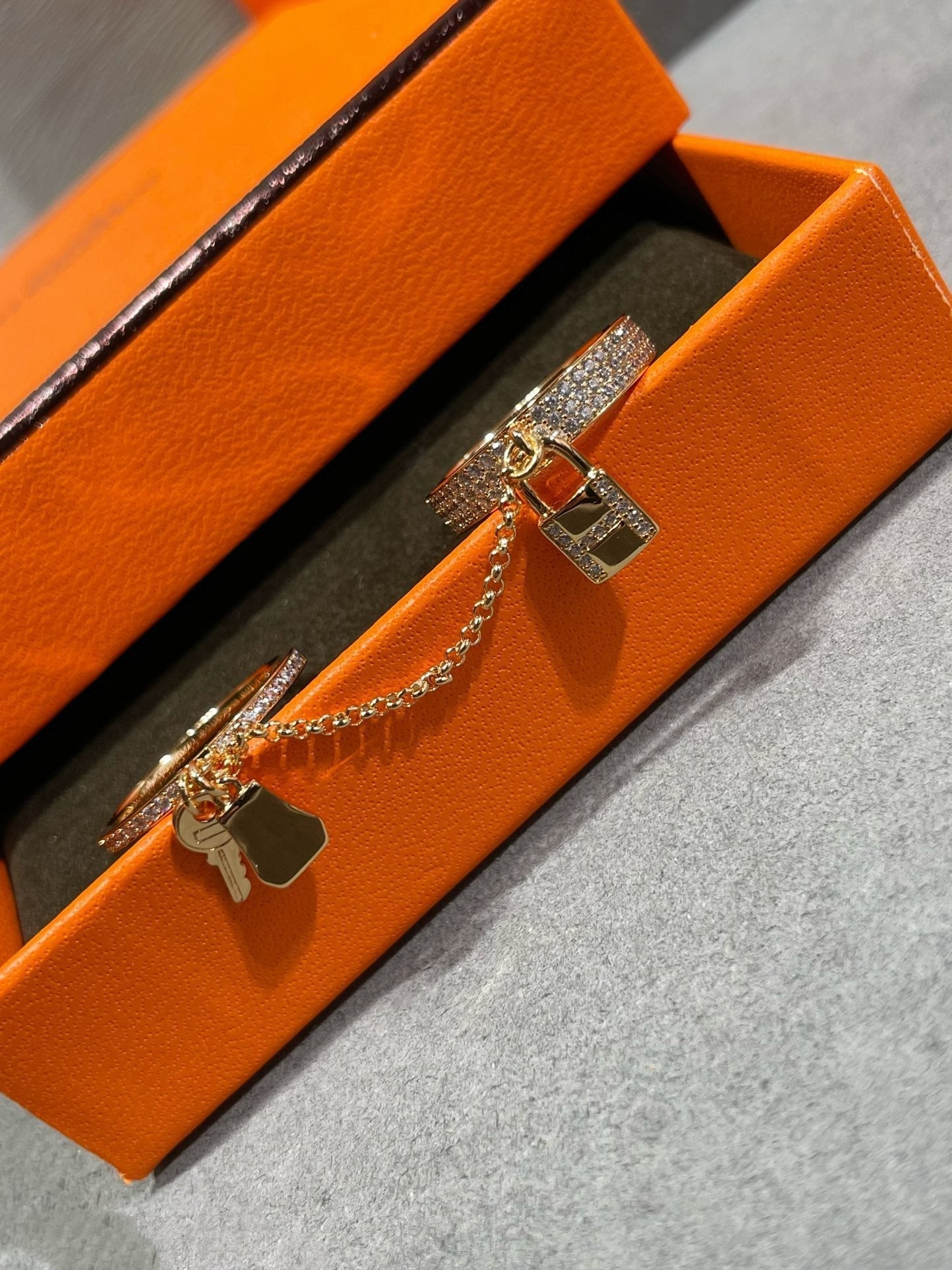 [Lucky Star]HM KELLY CLOCHETTE DOUBLE RING IN  WITH DIAMONDS