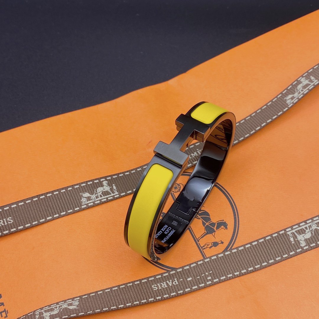 [Lucky Star]CLIC HM SO BLACK YELLOW BRACELET