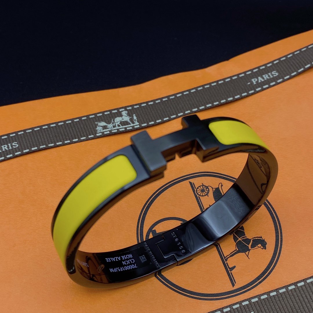 [Lucky Star]CLIC HM SO BLACK YELLOW BRACELET
