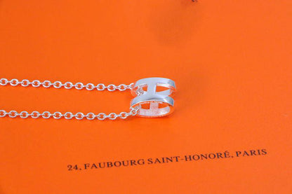 [Lucky Star]HM NECKLACE H LETTER OVAL SERIES