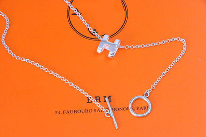 [Lucky Star]HM NECKLACE H LETTER OVAL SERIES