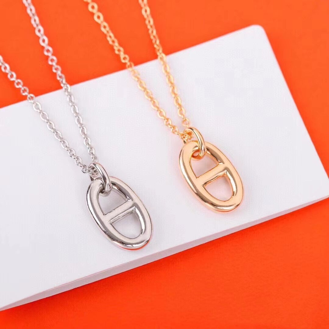 [Lucky Star]HM PIG NOSE NECKLACE