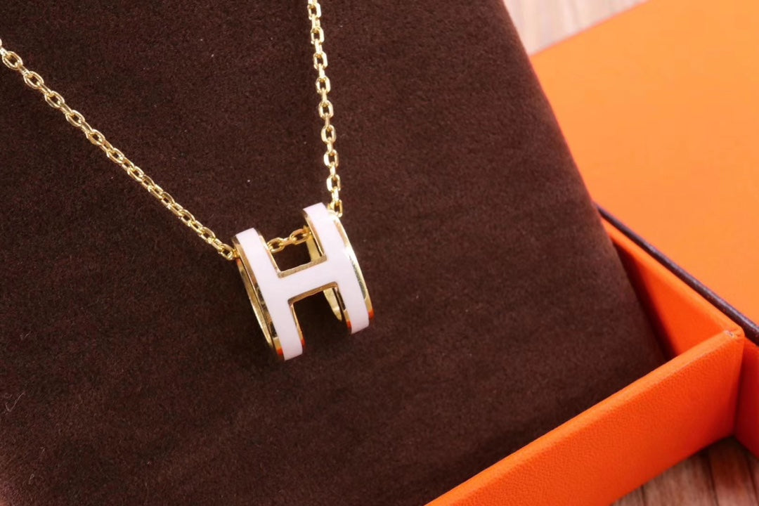 [ラッキースター]HM CLIC イエローエナメルゴールドネックレス