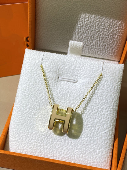 [ラッキースター]HM CLIC イエローエナメルゴールドネックレス