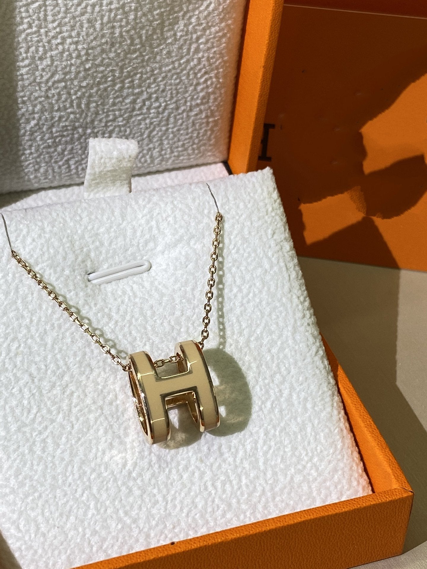 [ラッキースター]HM CLIC イエローエナメルゴールドネックレス