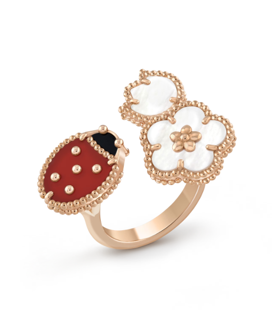 [Lucky Star]LUCKY 3 MOTIF ROSE GOLD RING