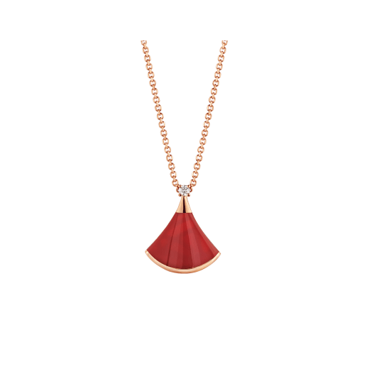 [Lucky Star]TRAUM HALSKETTE KARNEOL 1 DIAMANT
