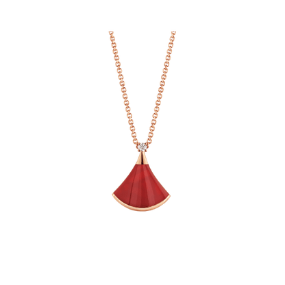 [Lucky Star]TRAUM HALSKETTE KARNEOL 1 DIAMANT