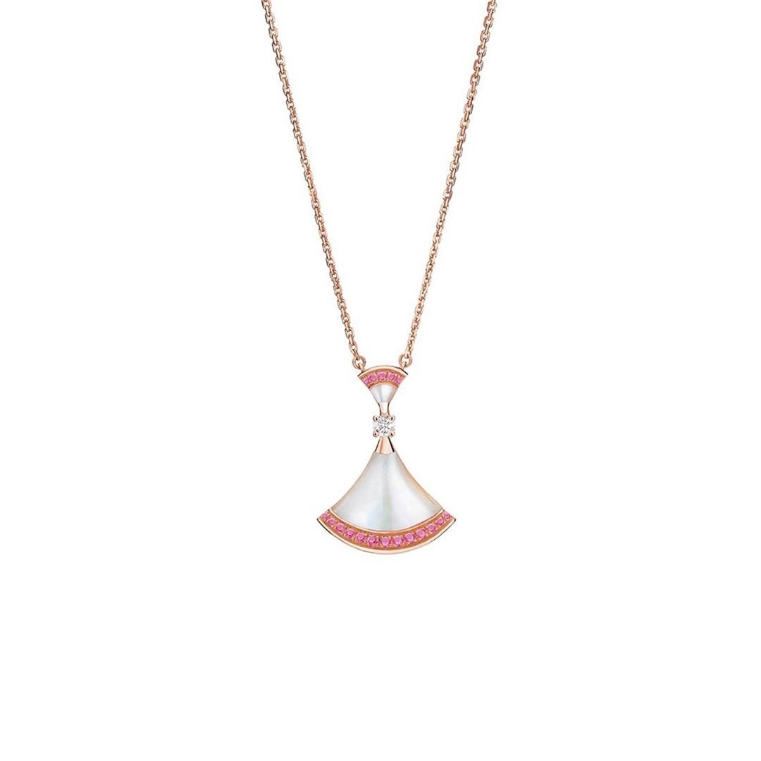 [Lucky Star] TRAUM HALSKETTE MOP ROSA DIAMANT