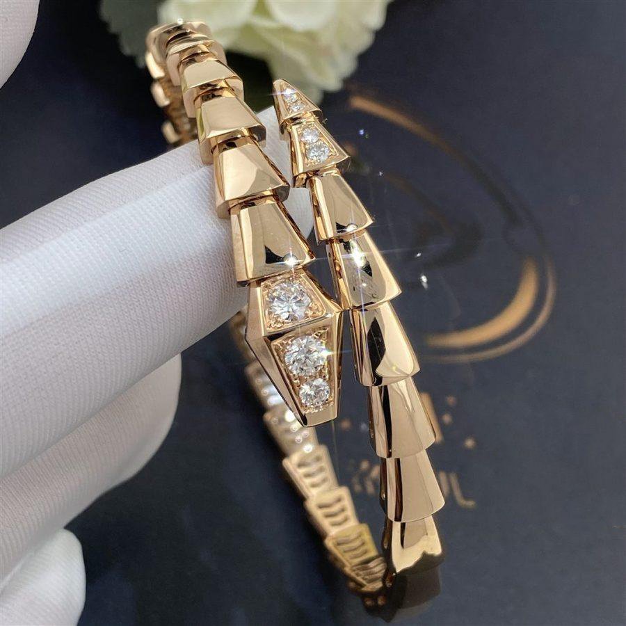 [Lucky Star]SERPENTI BRACELET DIAMONDS PINK GOLD
