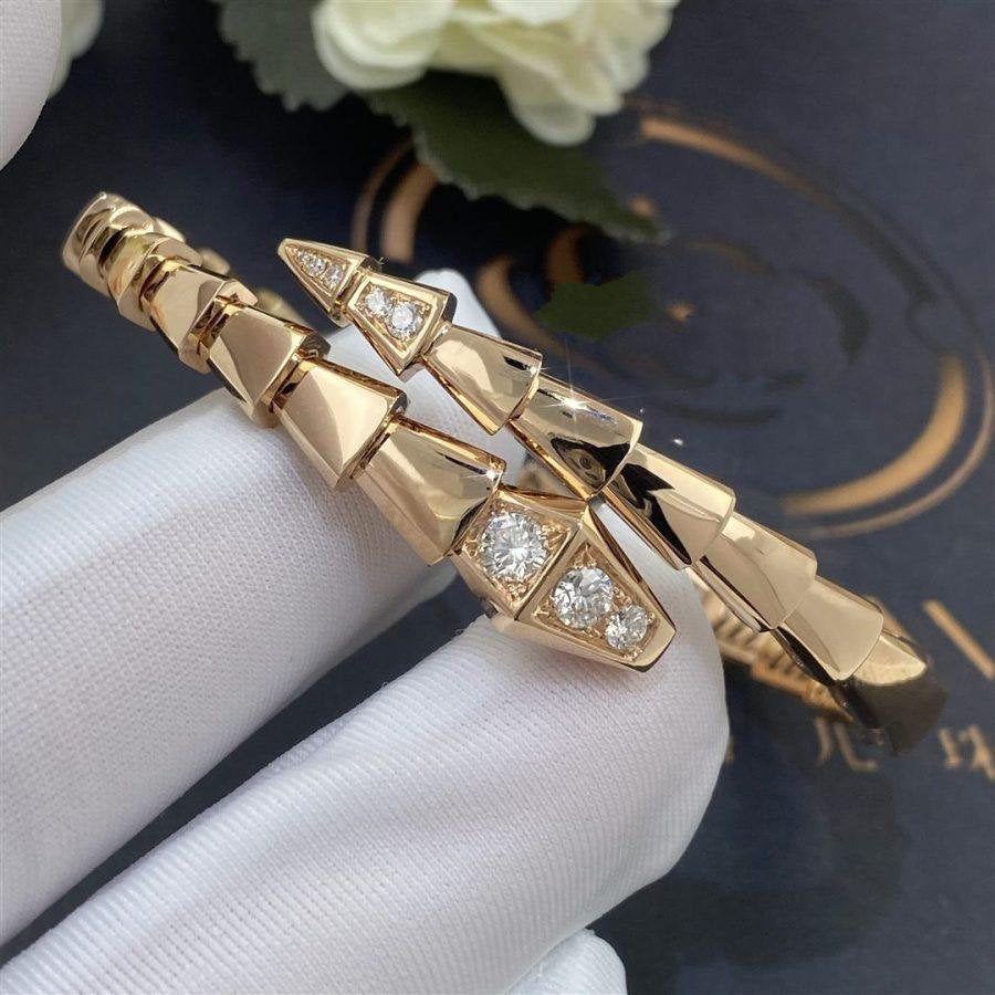 [Lucky Star]SERPENTI BRACELET DIAMONDS PINK GOLD