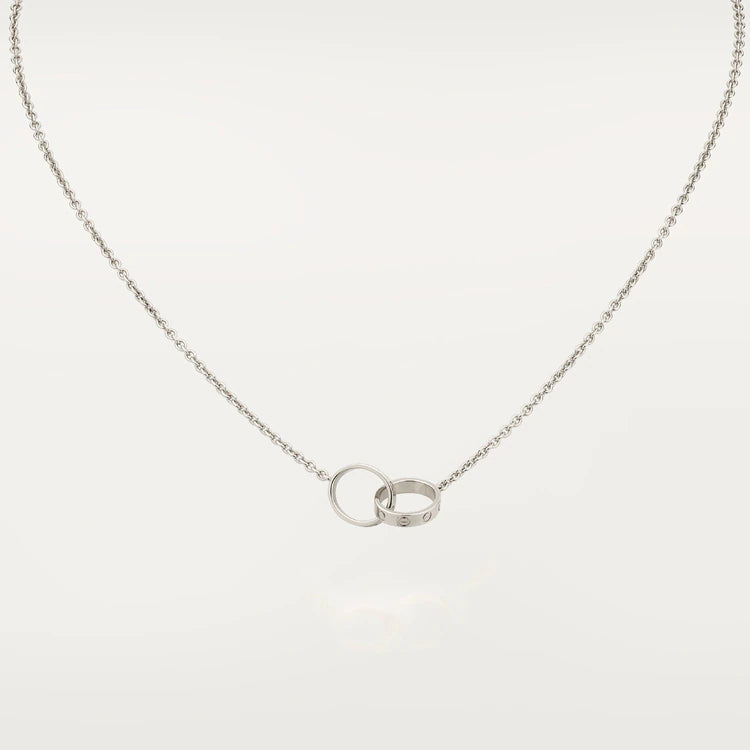 [Lucky Star]LOVE NECKLACE PINK GOLD AND SILVER