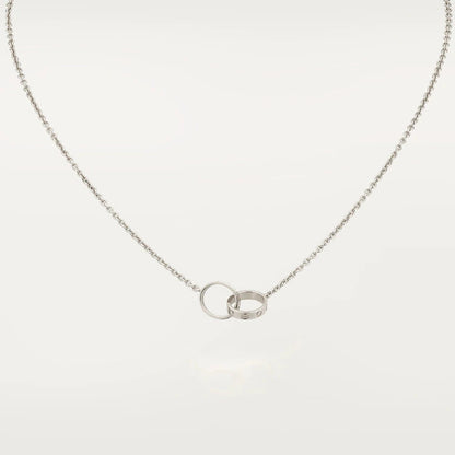 [Lucky Star]LOVE NECKLACE PINK GOLD AND SILVER
