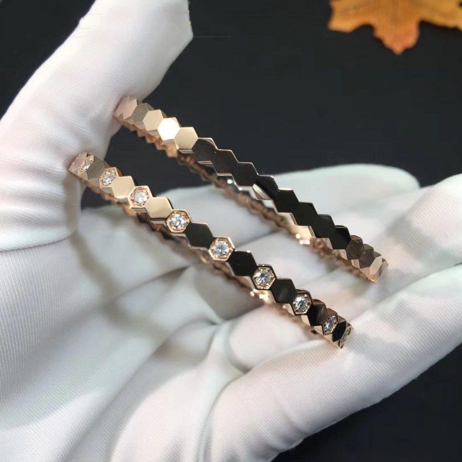 [Lucky Star]BEE LOVE PINK GOLD DIAMOND BRACELET