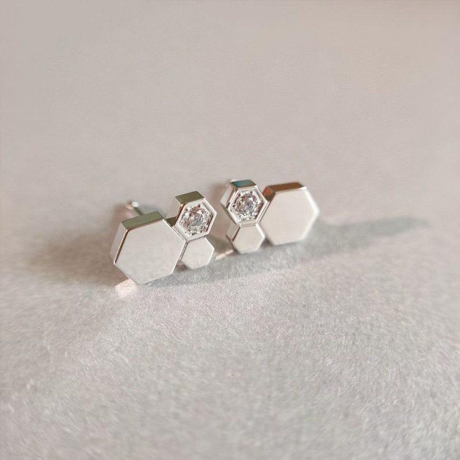 [Lucky Star]BEE LOVE SILVER DIAMOND EARRINGS