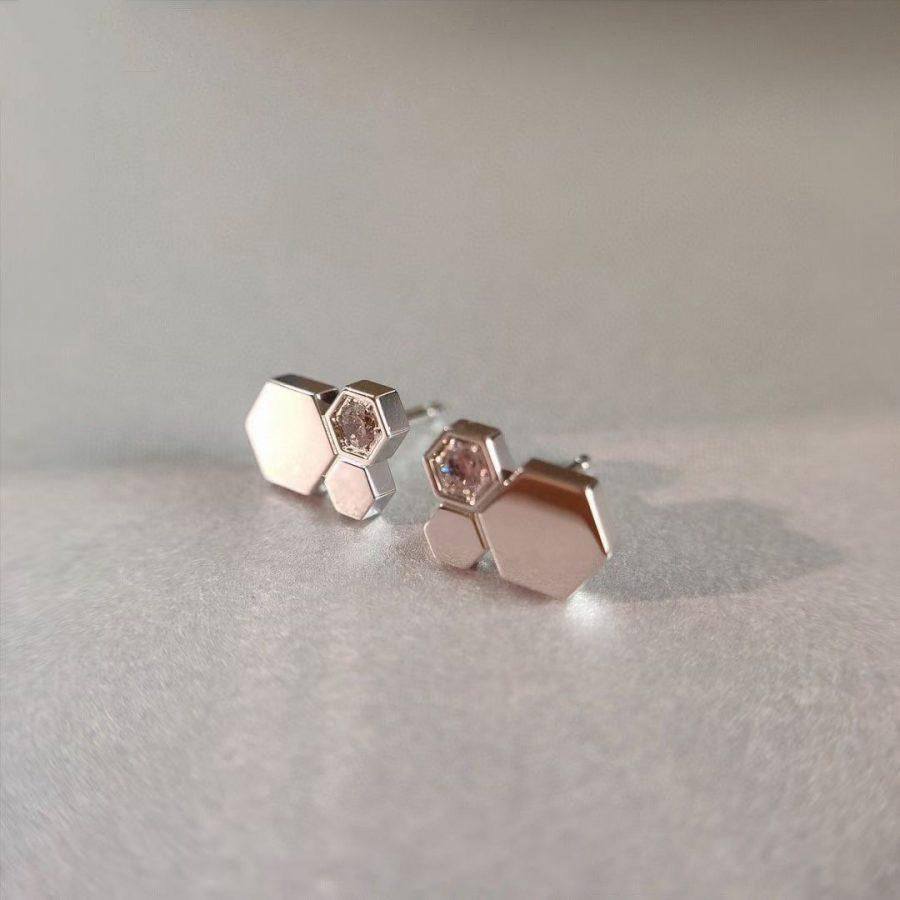[Lucky Star]BEE LOVE SILVER DIAMOND EARRINGS