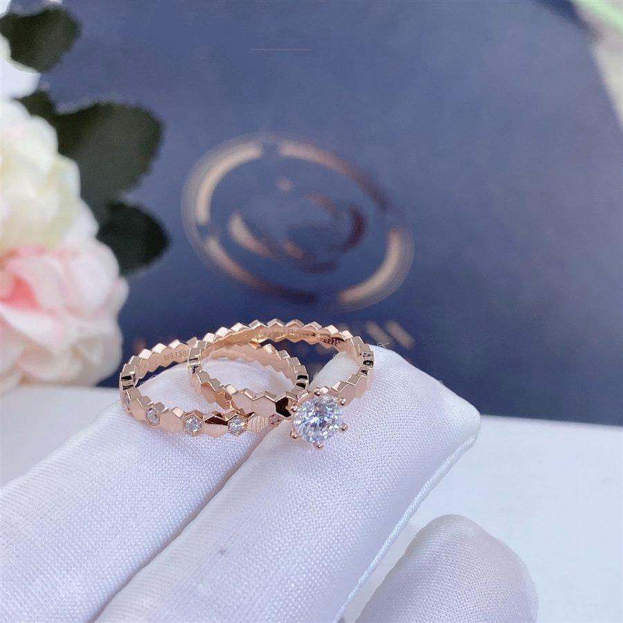 [Lucky Star] BEE LOVE RING ROSA GOLD 1 DIAMANT