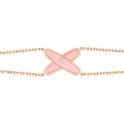 [Lucky Star]JEUX BRACELET PINK MOP PINK GOLD 1 DIAMOND