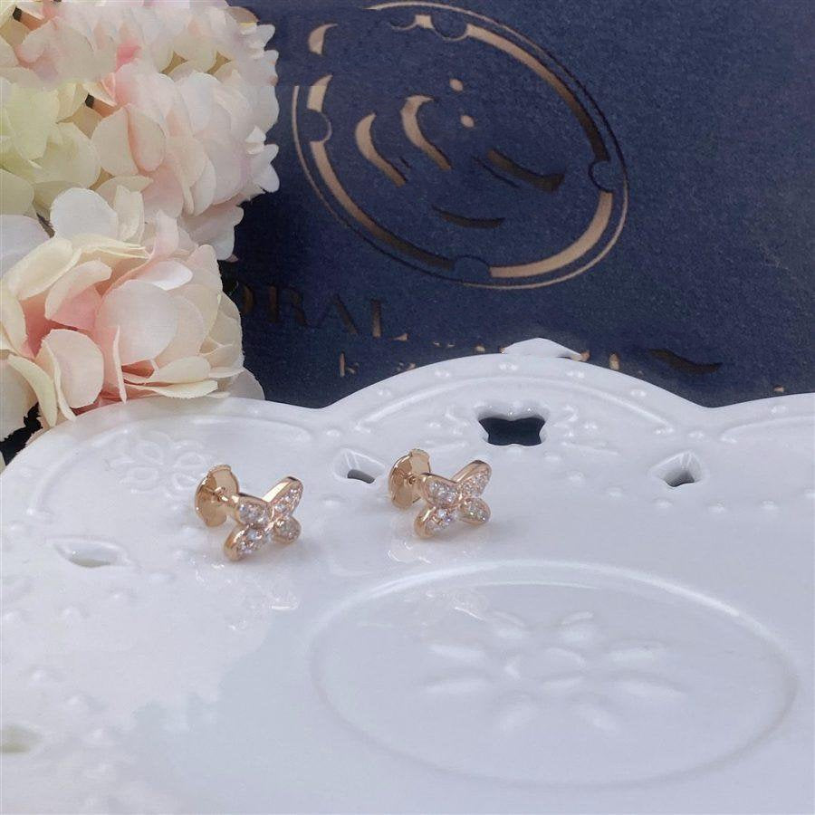 [Lucky Star]JEUX DE PINK GOLD DIAMOND EARRINGS