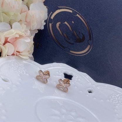 [Lucky Star]JEUX DE PINK GOLD DIAMOND EARRINGS