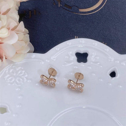 [Lucky Star]JEUX DE PINK GOLD DIAMOND EARRINGS