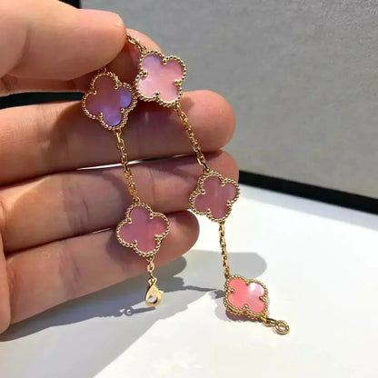 [らき☆すた]クローバー5ピンクモップブレスレット