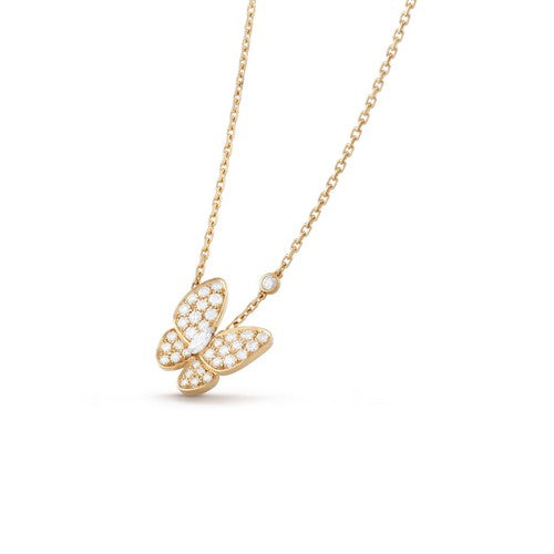 [Lucky Star]BUTTERFLY DIAMOND NECKLACE