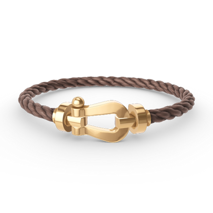 [Lucky Star]FORCE LARGE HORSESHOE NO DIAMOND BRACELET GOLD