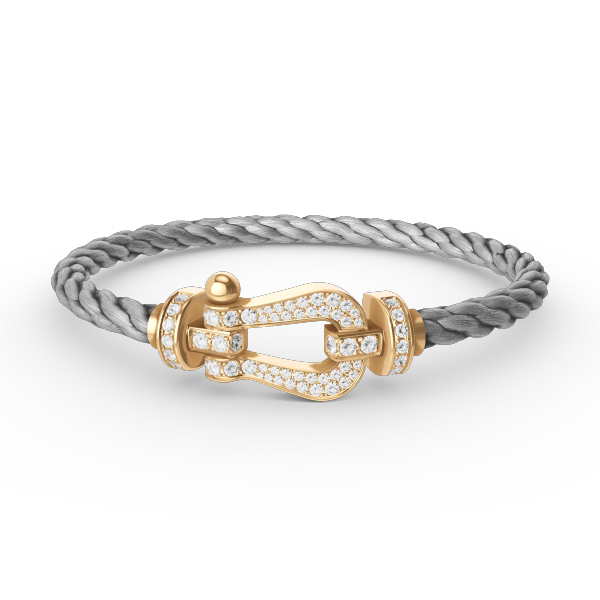 [Lucky Star]FORCE GROSSES HUFEISENARMBAND MIT DIAMANTEN IN GOLD