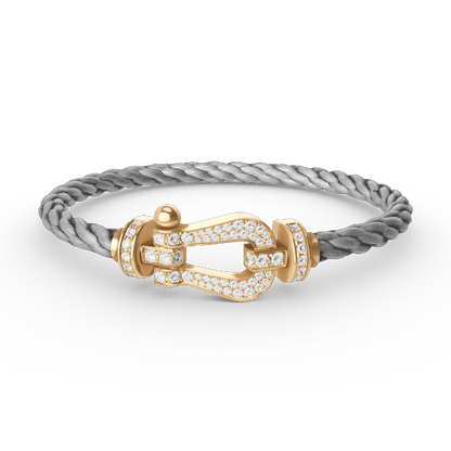 [Lucky Star]FORCE GROSSES HUFEISENARMBAND MIT DIAMANTEN IN GOLD
