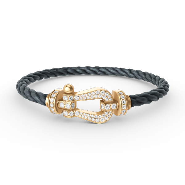 [Lucky Star]FORCE GROSSES HUFEISENARMBAND MIT DIAMANTEN IN GOLD
