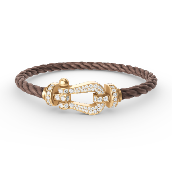 [Lucky Star]FORCE GROSSES HUFEISENARMBAND MIT DIAMANTEN IN GOLD