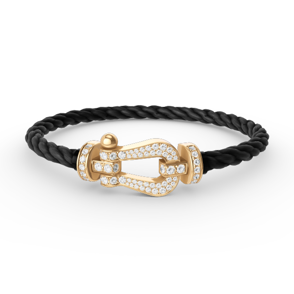[Lucky Star]FORCE GROSSES HUFEISENARMBAND MIT DIAMANTEN IN GOLD