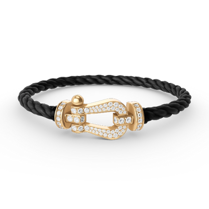 [Lucky Star]FORCE GROSSES HUFEISENARMBAND MIT DIAMANTEN IN GOLD