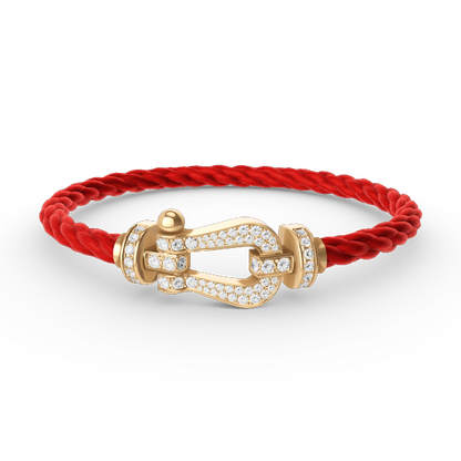 [Lucky Star]FORCE GROSSES HUFEISENARMBAND MIT DIAMANTEN IN GOLD