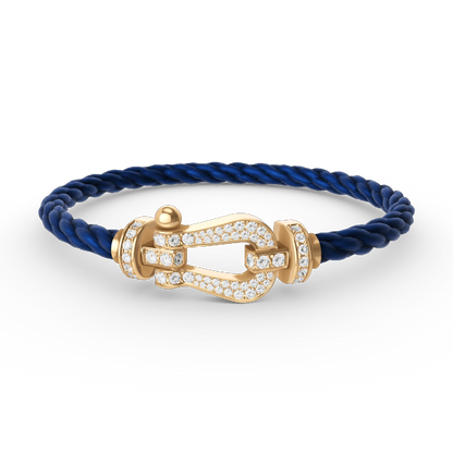 [Lucky Star]FORCE GROSSES HUFEISENARMBAND MIT DIAMANTEN IN GOLD
