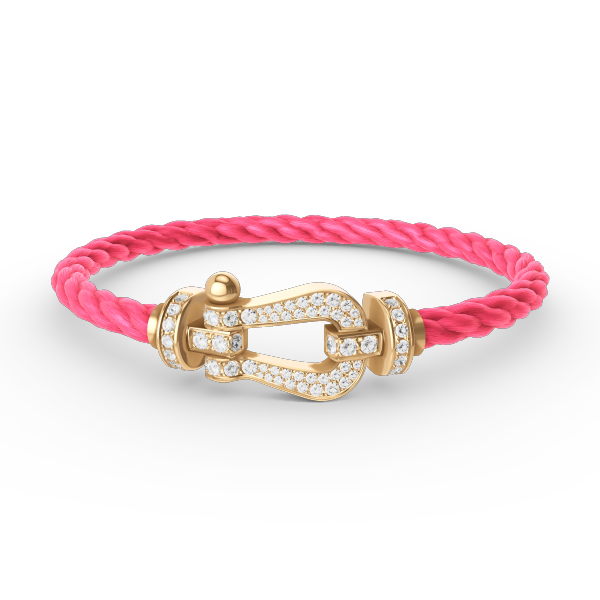 [Lucky Star]FORCE GROSSES HUFEISENARMBAND MIT DIAMANTEN IN GOLD