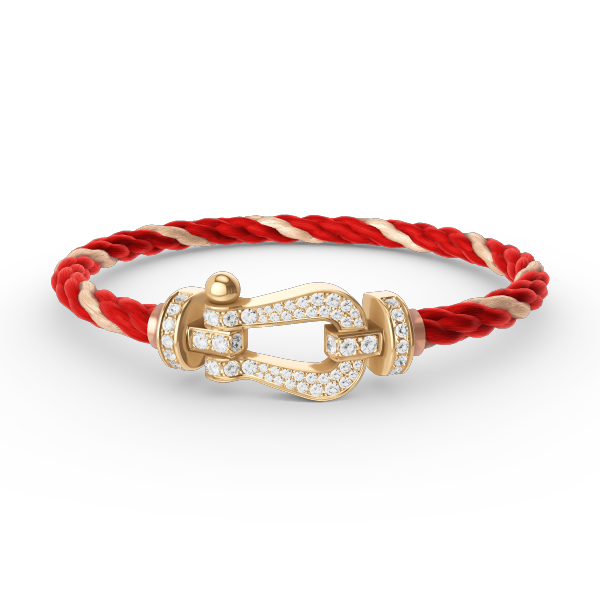 [Lucky Star]FORCE GROSSES HUFEISENARMBAND MIT DIAMANTEN IN GOLD