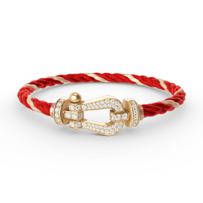 [Lucky Star]FORCE GROSSES HUFEISENARMBAND MIT DIAMANTEN IN GOLD