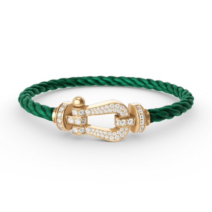 [Lucky Star]FORCE GROSSES HUFEISENARMBAND MIT DIAMANTEN IN GOLD