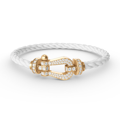 [Lucky Star]FORCE GROSSES HUFEISENARMBAND MIT DIAMANTEN IN GOLD