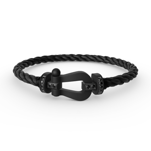 [Lucky Star]FORCE LARGE SERIES HORSESHOE BLACK SAMURAI BRACELET