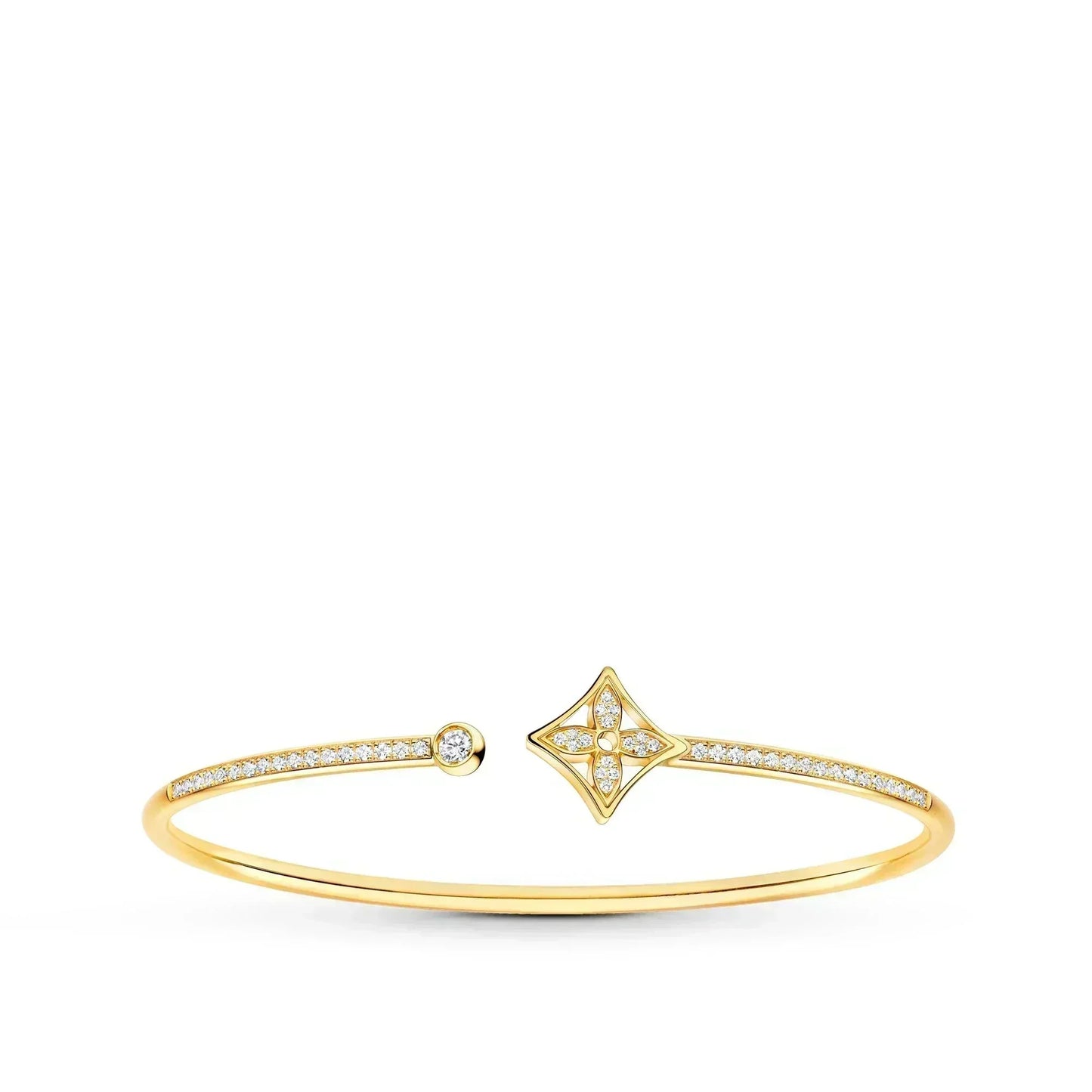 [Lucky Star]IDYLLE GOLD OFFENES ARMBAND MIT DIAMANTEN