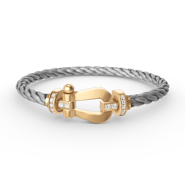[Lucky Star]FORCE GROSSES HUFEISEN-HALBDIAMANTARMBAND GOLD
