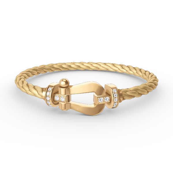 [Lucky Star]FORCE GROSSES HUFEISEN-HALBDIAMANTARMBAND GOLD